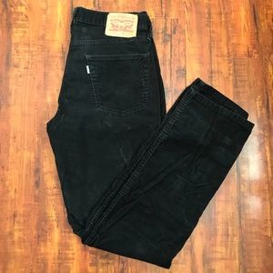 Young Men’s 514 Levi Strauss black corduroys